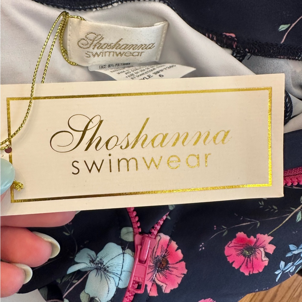 NWT $250 Shoshanna Riviera floral rashguard- Size 6 - Picture 5 of 5